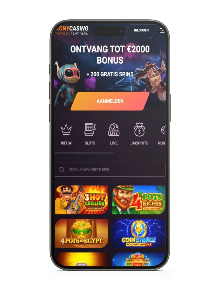 Mobiel Spelen bij Rony Casino